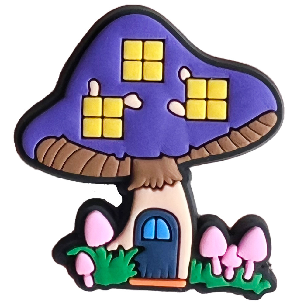 Lindos dijes de zapatos de setas para Crocs, accesorios, dijes, zuecos, toboganes de burbujas, decoración de zapatos DIY, dijes de hebilla, regalos de fiesta