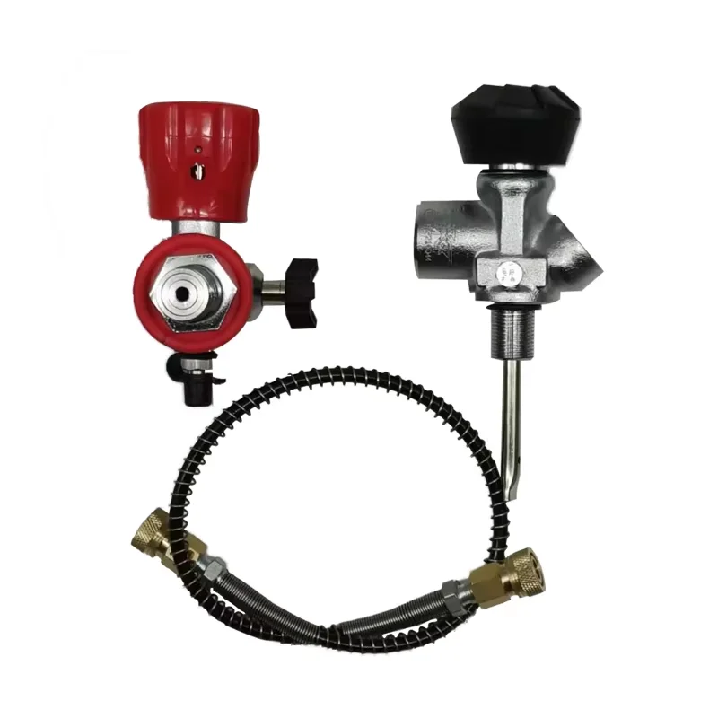 ACECARE 6.8L DOT 4500Psi Carbon Fiber Cylinder High Pressure Cylinder with Regulating Valve Filing Station Scuba Diving M18*1.5