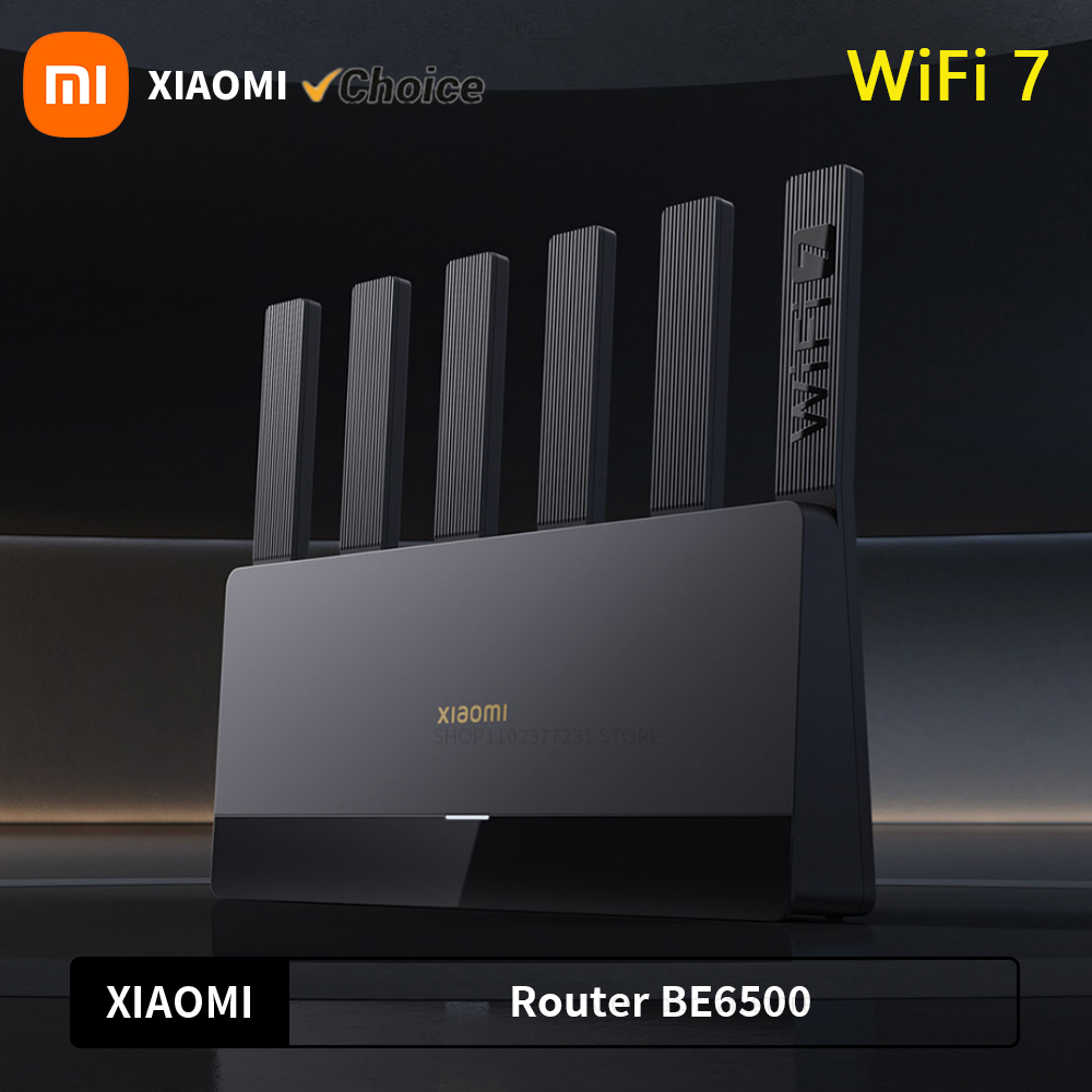 Xiaomi Router BE6500 Quad Nucleus Wifi7 6500Mbps 2,5G puerto Ethernet Frecuencia Dual 2,4/5GHz 6 amplificadores de señal independientes malla