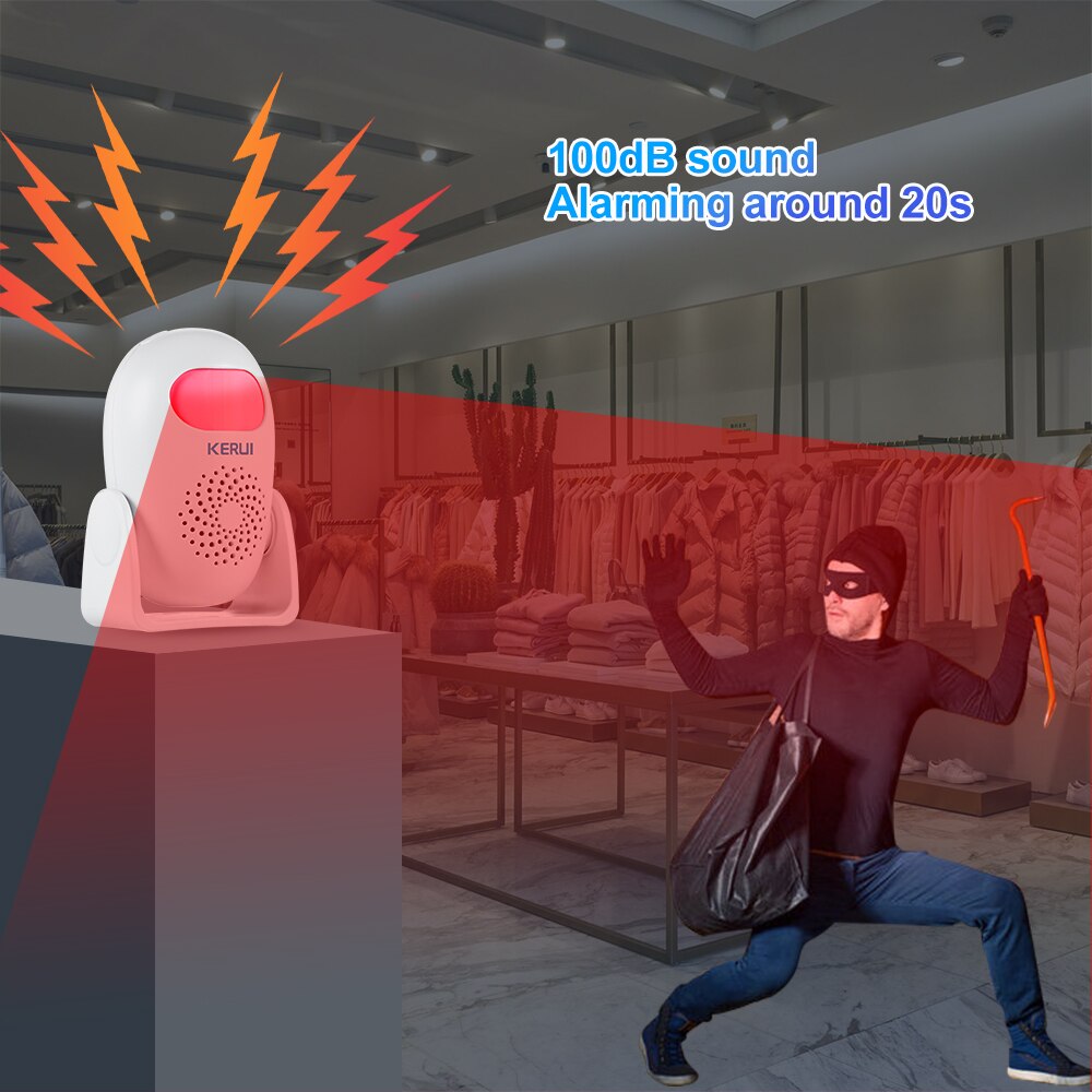 KERUI M120 Smart Motion Detektor Alarm PIR Infrarot Anti-Diebstahl Einbrecher Willkommen Chime Türklingel Für Garage Shop Home Security