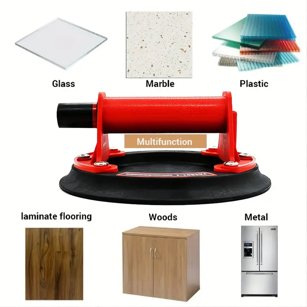 8 Inch Vacuum Suction Cup Glass Sucker 200/250kg Loading Capacity Heavy Duty Vacuum Industry Spreader to Tile Windshield Window