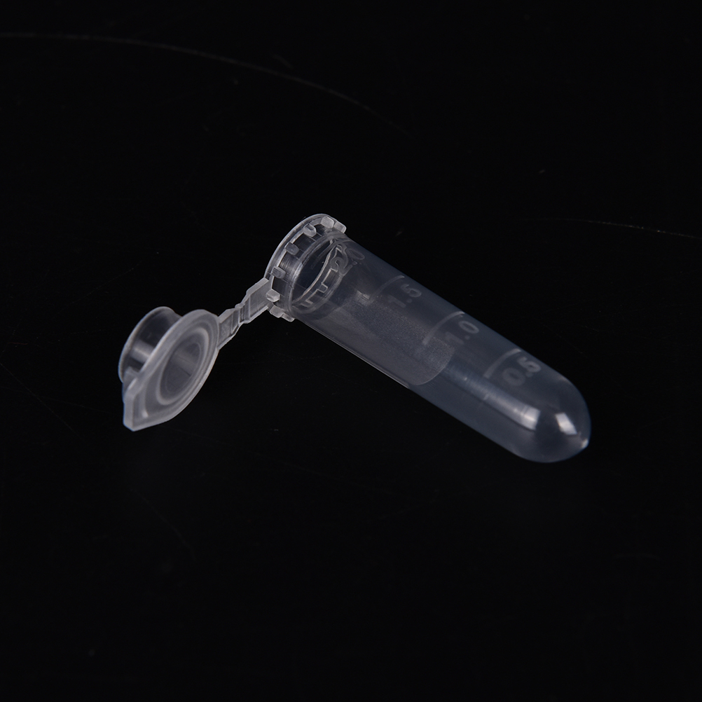 100 Chiếc 2Ml Micro Máy Ly Tâm Ống Ống Nghiệm Lọ Nhựa Trong Lọ Đựng Ốp Nắp Cho Phòng Thí Nghiệm Mẫu Mẫu Vật lưu Trữ