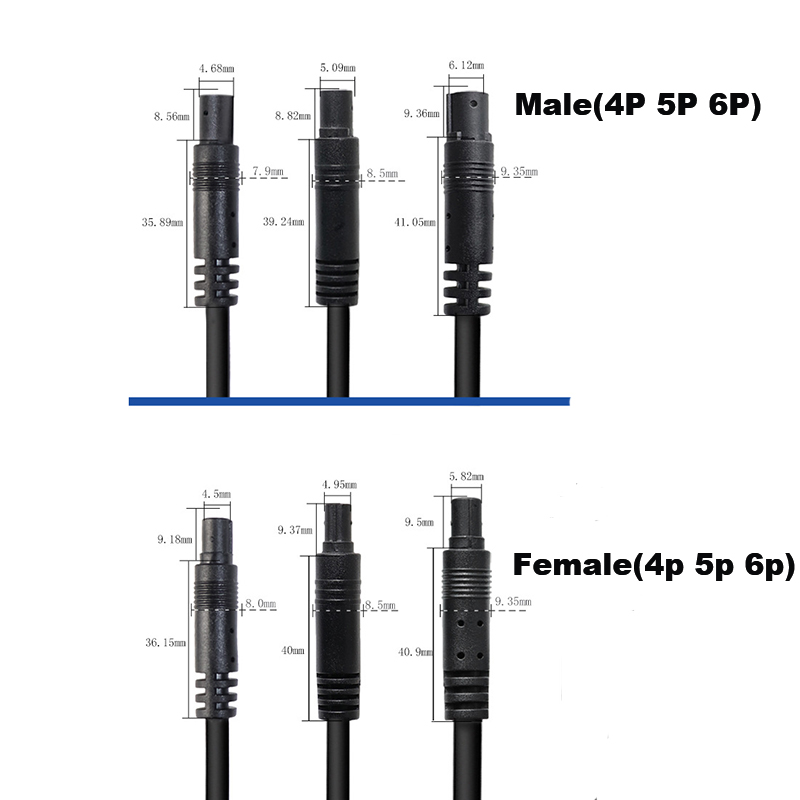 4pin 5pin 6pin オスメスコード車車両 DVR カメラ延長コネクタケーブル HD モニターリアビューカメラワイヤー