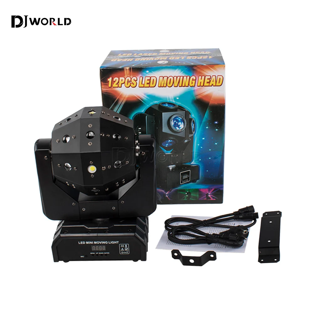16X3W RGBW ฟุตบอลโคมไฟ Moving Head Light Beam แขนคู่ Strobe โปรเจคเตอร์ 16/18DMX Stage DJ Bar Party Stage Light 3in1