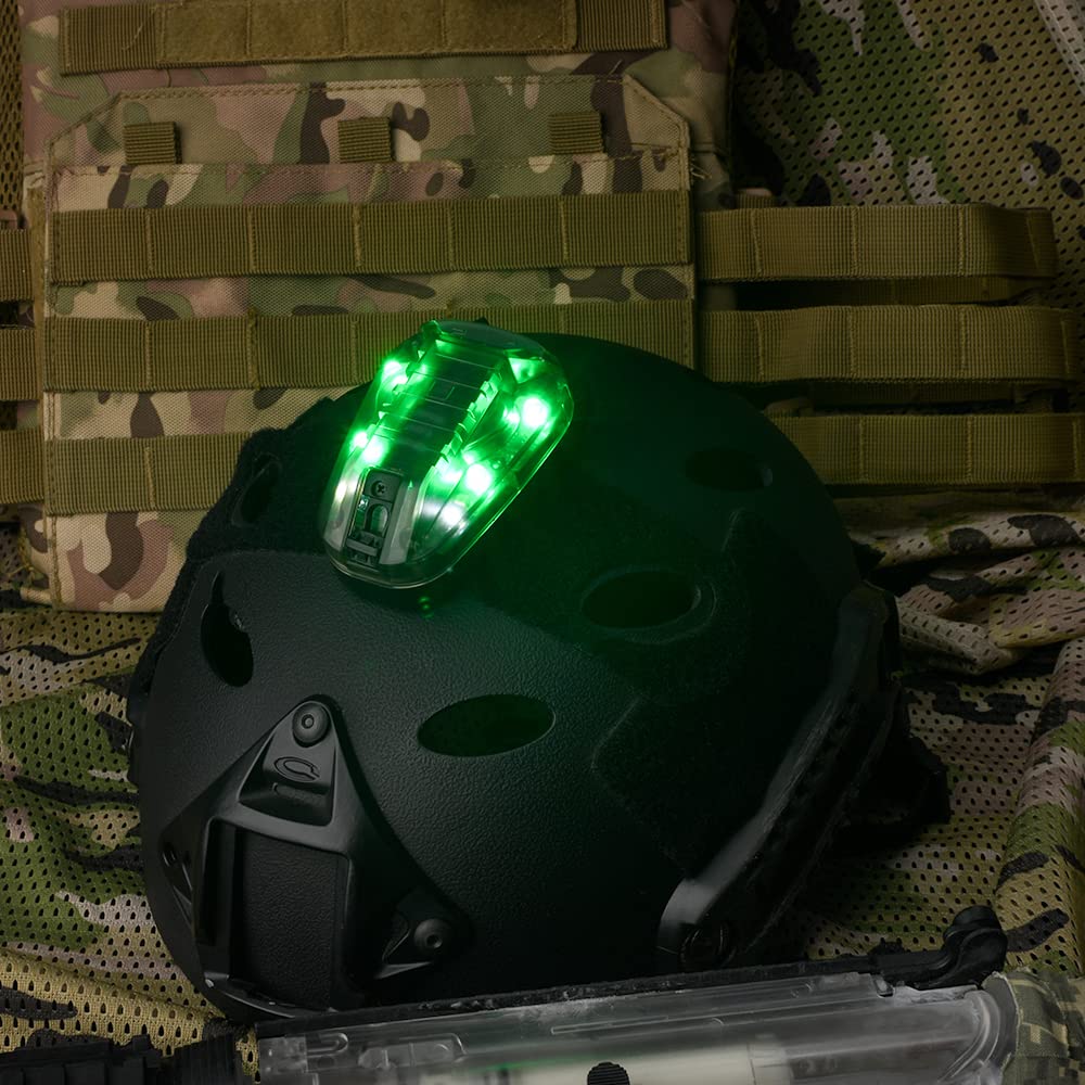 Casco deportivo luz azul verde rojo IR estroboscópico impermeable supervivencia al aire libre señal de seguridad Flash lámpara luz para deportes al aire libre
