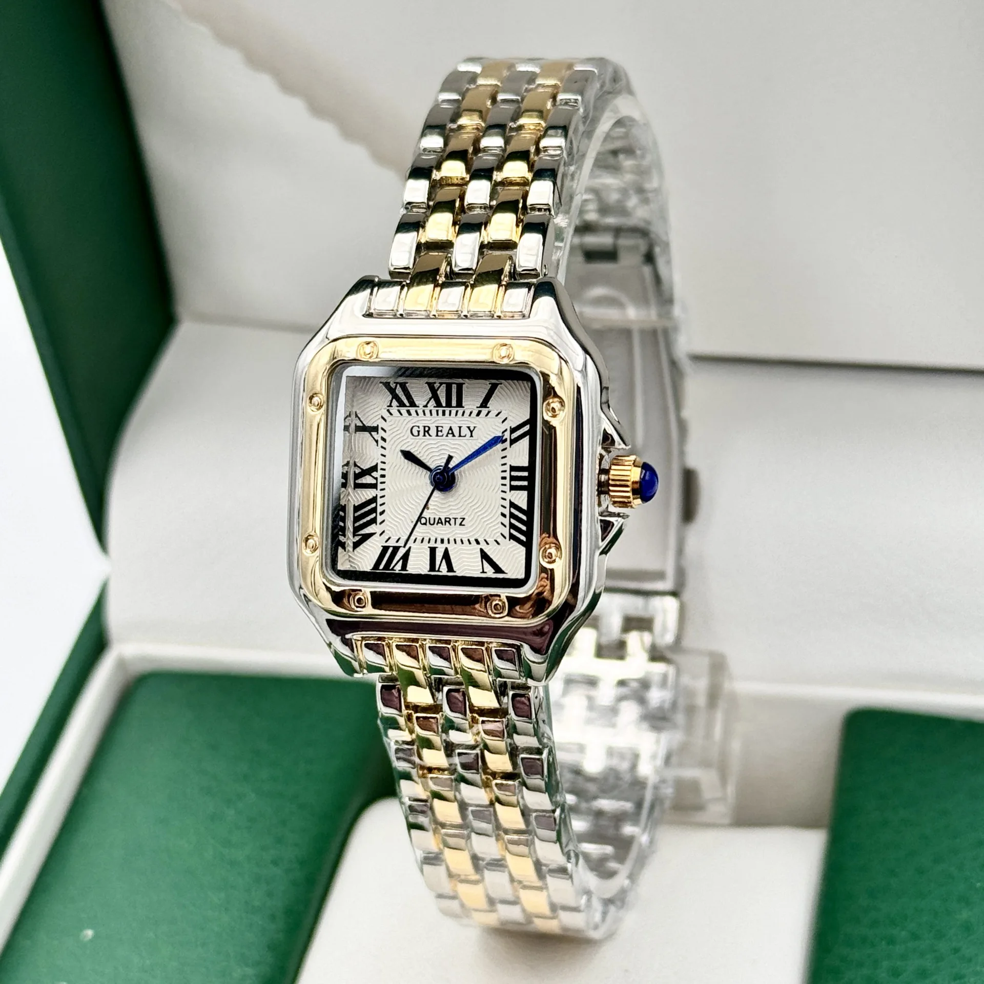Novo relógio feminino luz marca de luxo negócios ouro aço inoxidável senhoras moda relógios quartzo feminino pulseira relógio pulso
