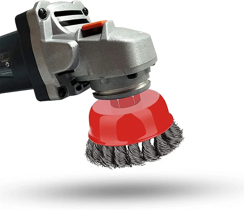 Verdrilltes Stahldraht rad M10-M14 Bürste starke Farbe entfernen Drehknopf Entgraten 1/2-6 Zoll für Metall winkels chl eifer