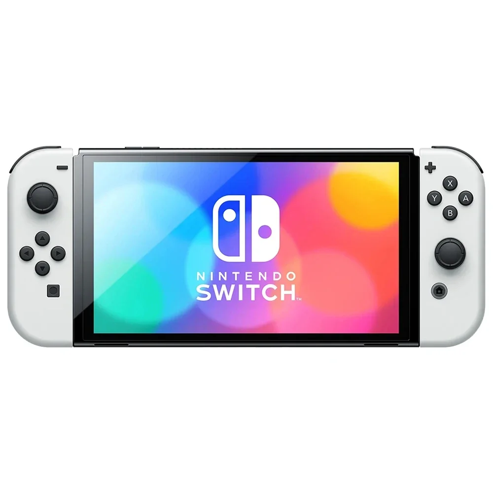 Console de jeu vidéo OLED Nintendo Switch avec Joy Con écran OLED de 7 pouces TV de table Mode portable 64 Go Ensemble blanc et bleu rouge