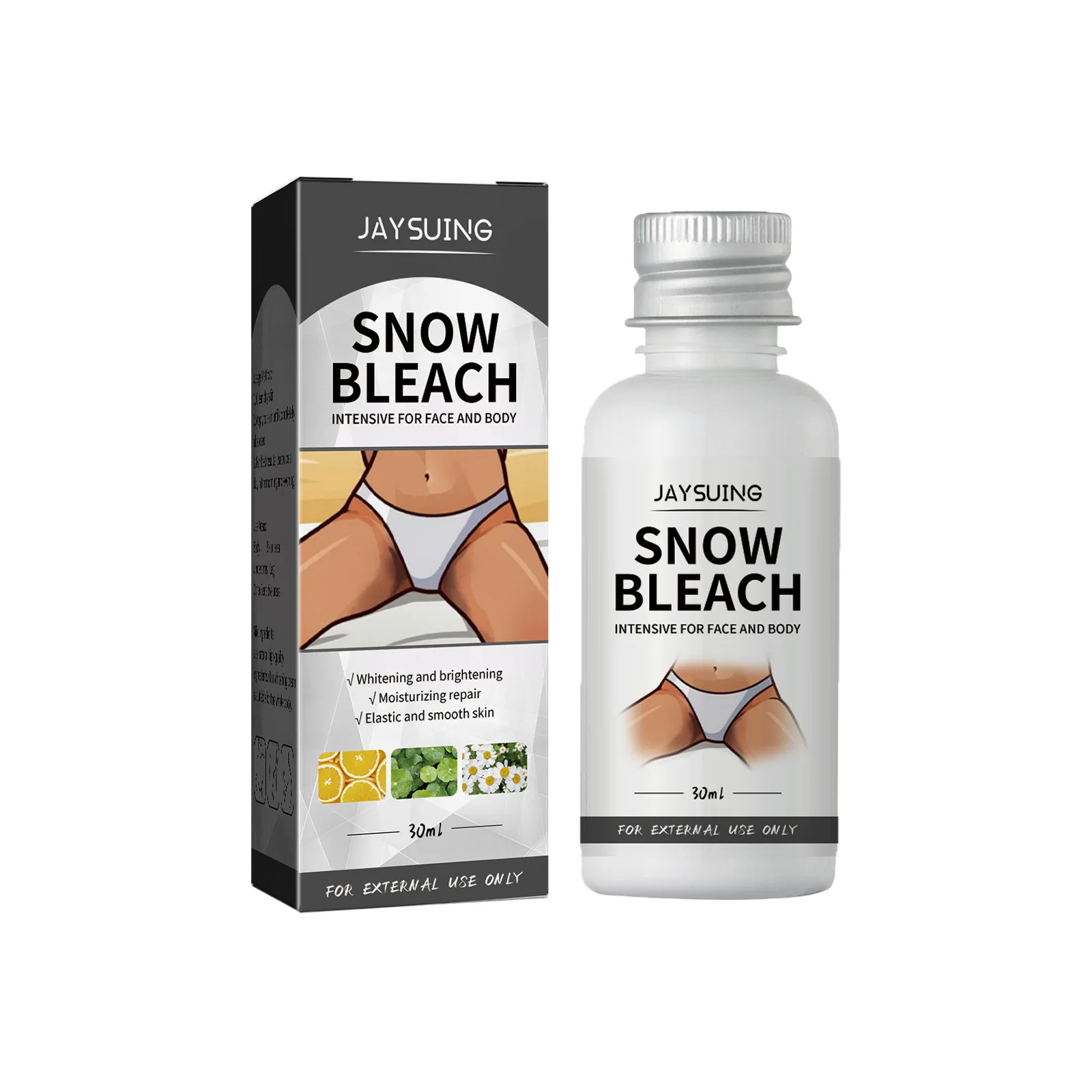 Crema blanqueadora corporal para iluminar axilas, codos, rodillas, eliminación de articulaciones, partes íntimas, manchas oscuras, melanina, crema blanqueadora de nieve, 30ml