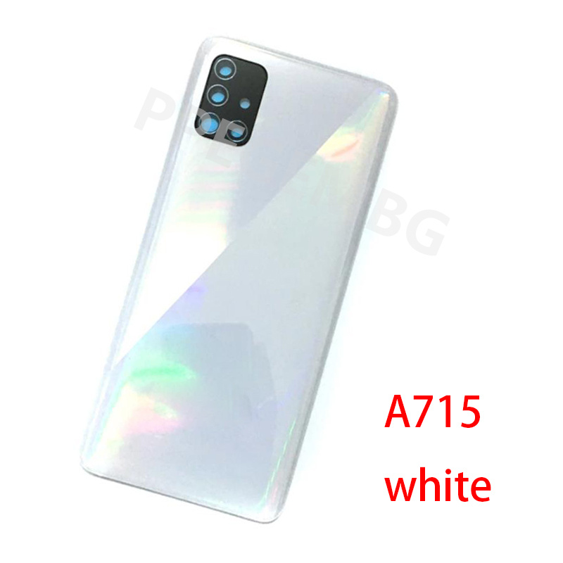 Nuevo para Samsung Galaxy A51 A515 A71 A715 funda carcasa de teléfono cubierta trasera de batería tapa de puerta trasera Panel chasis lente de cámara Adhsive