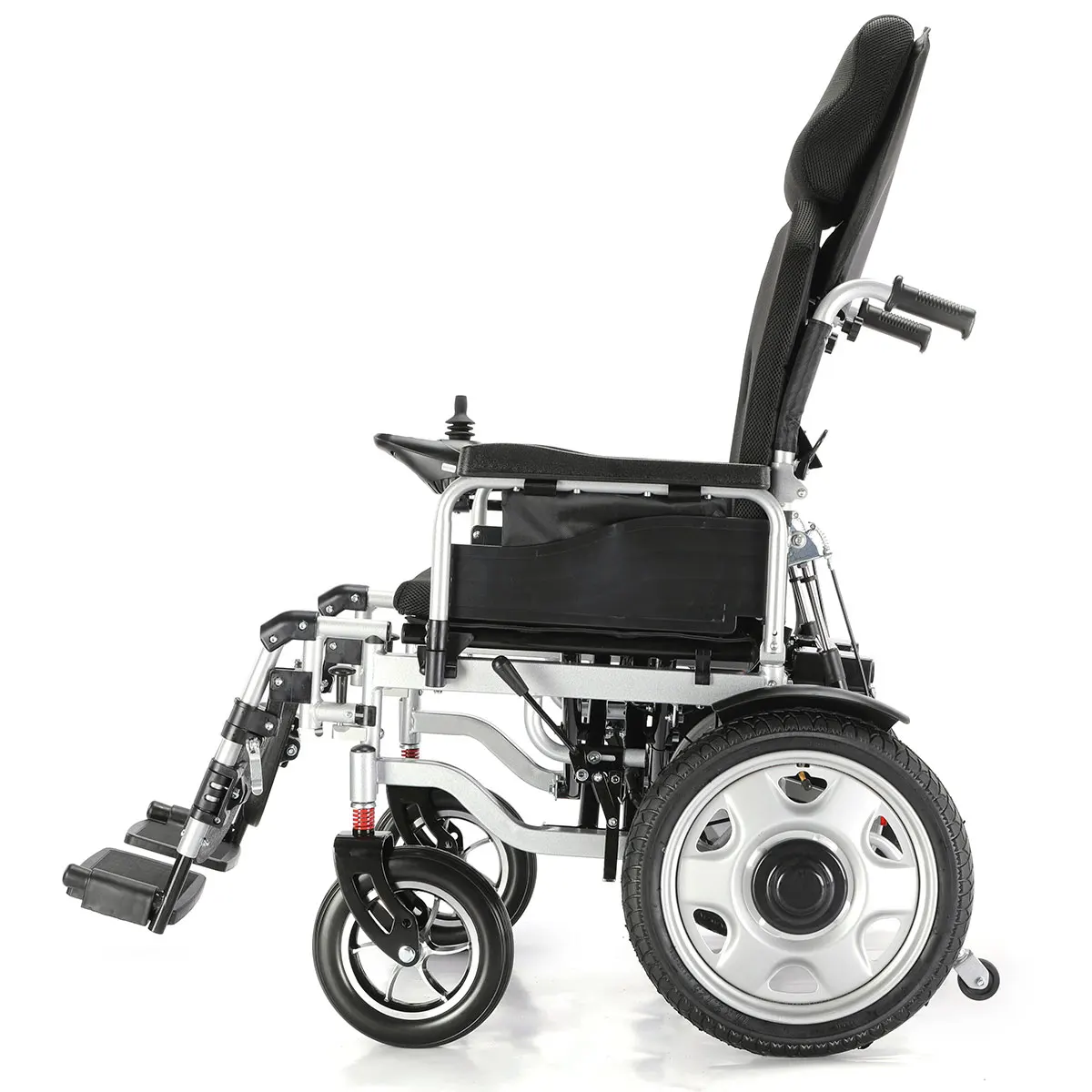 Customized High Back Reclining Power Wheelchair Fast Fold Portable All Terrain Travel Electric Wheelchair