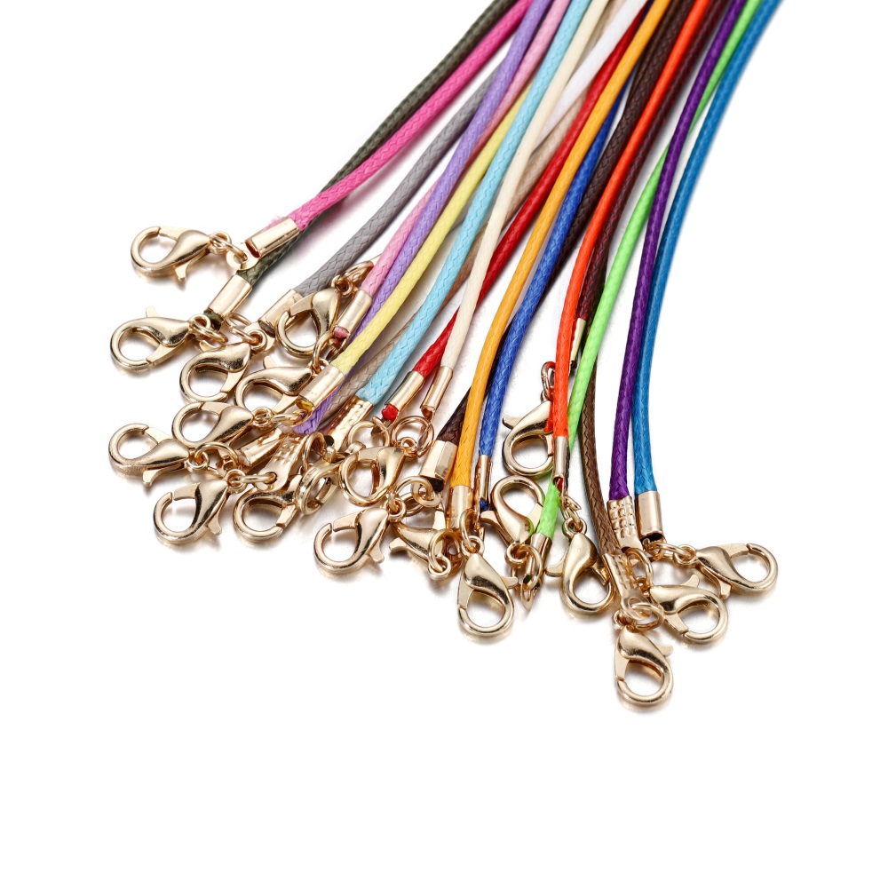 10 Chiếc 1.5Mm Da Thủ Công Với Tôm Hùm Khóa Dây Dây Có Thể Điều Chỉnh Dây Thừng Bện Cho DIY Dây Chuyền Mặt Dây Chuyền Vòng Tay Phát Hiện