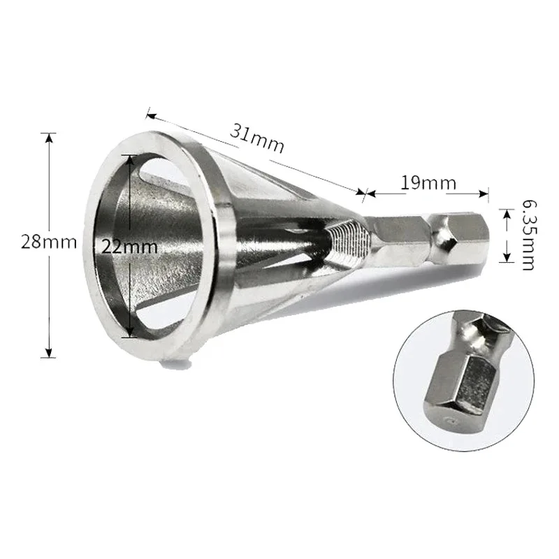 Three Blade New External Chamferer Deburring Triangular/hexagonal Handle Drill Bit Trimming Electric Tool Accessories