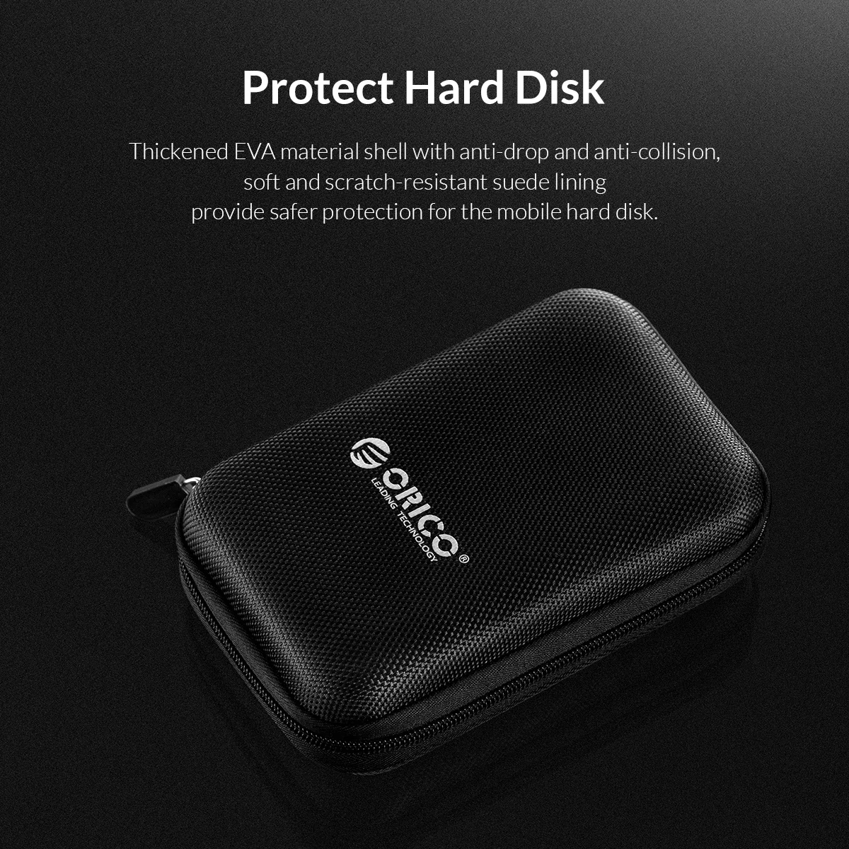ORICO 2.5 Inch HDD Box Bag  Portable Hard Drive Bag for External Portable HDD Hdd Box Case Storage Protection Black/Red/Grey