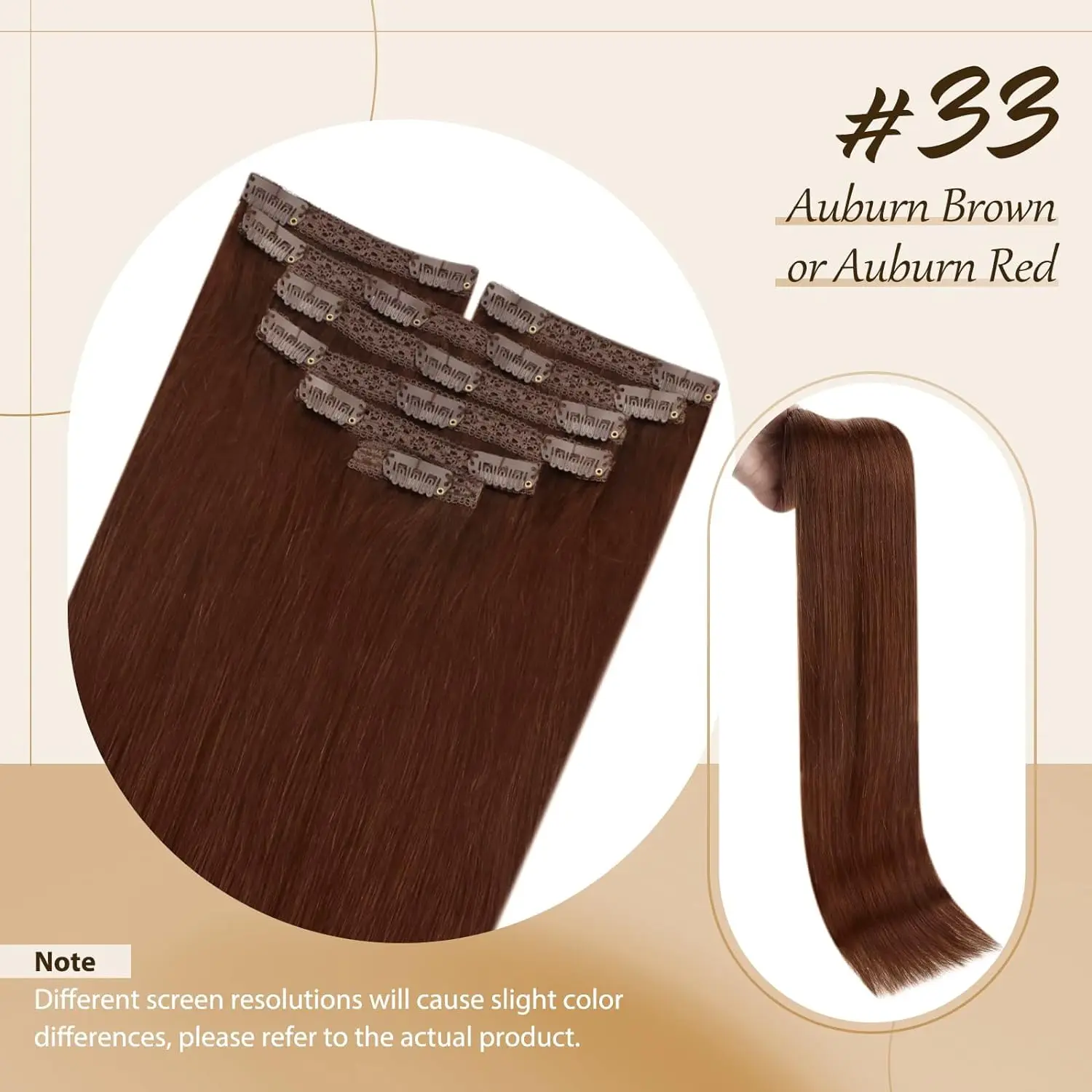 VeSunny Kẹp Trong Tóc Tóc Balayage Tóc Vàng Remy Con Người Tự Nhiên Tóc 18 Nâu Balayage Con Người Tự Nhiên Tóc