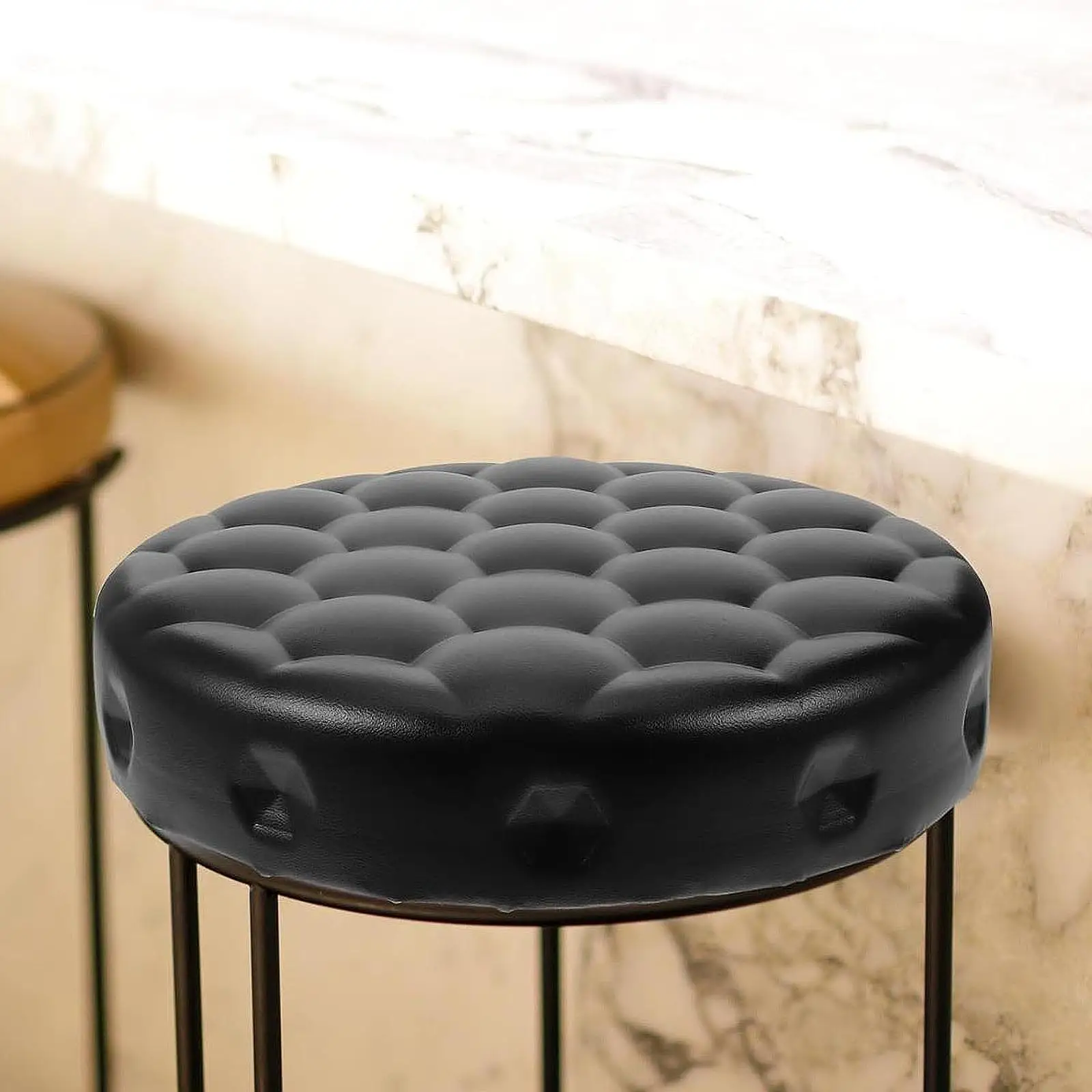 Cuscino del sedile del sgabello da bar Parte superiore del sedile Confortevole Sostituisci le parti Installazione semplice Copertura in pelle PU Resistente per salone di barbiere SPA