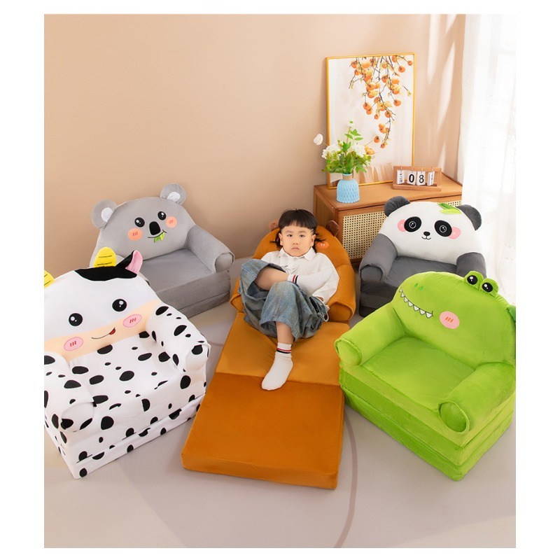 New children's folding sofa kindergarten boys and girls seat stool baby lazy sleeping sofa dismantling and washing logo