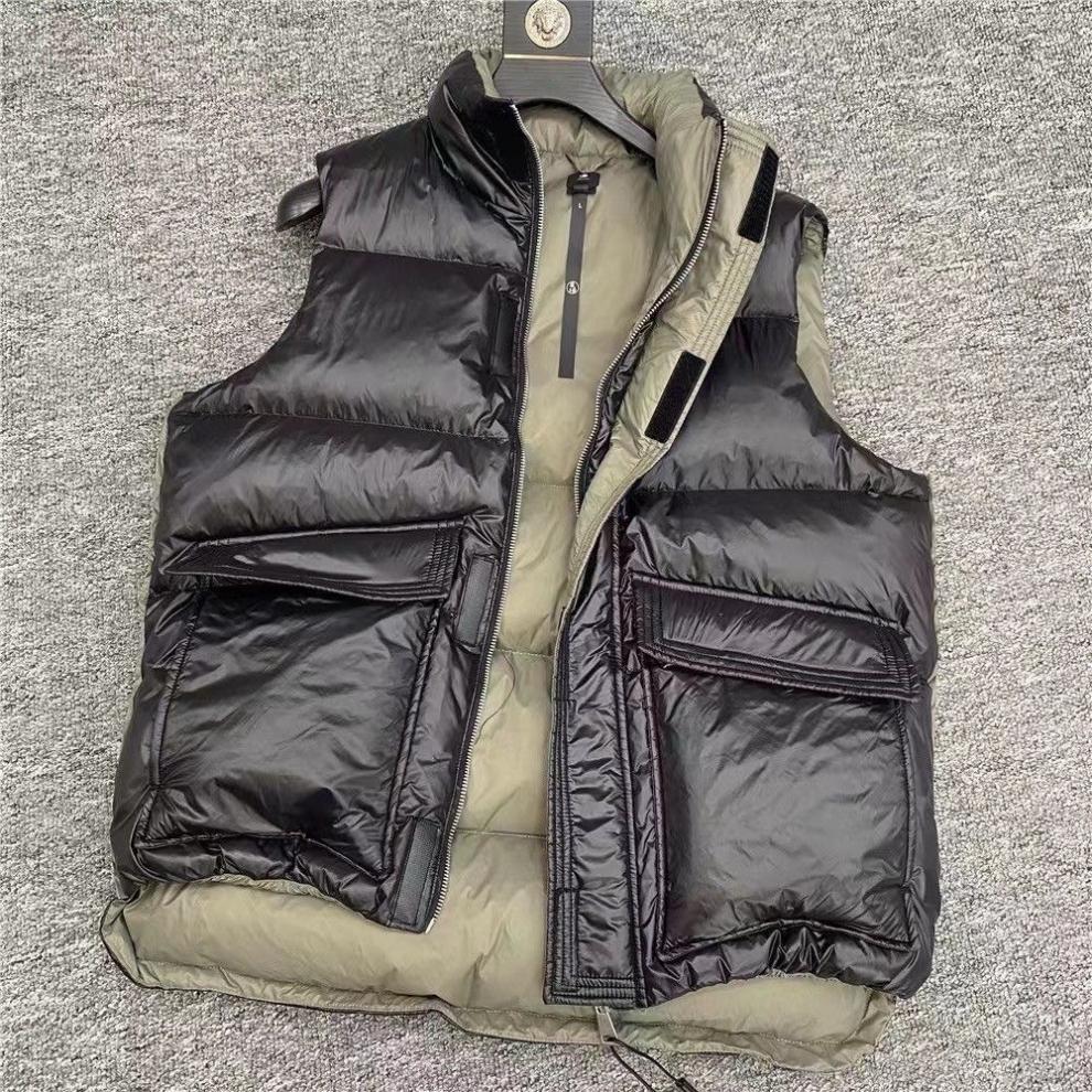 Donsvest voor heren Luxe designer outdoor eendendons hemdje Casual losse grote zak puffervest heren hoge kwaliteit jas
