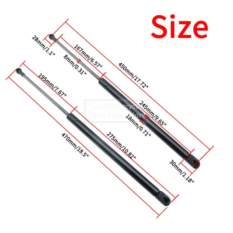 Пара задних противоударных газовых стойки для VW Golf MK5 Hatchback 2003-2009 1K6827550D