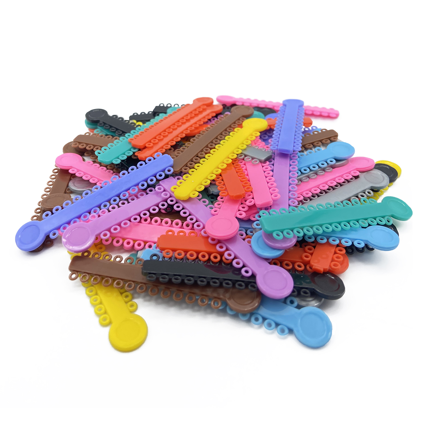 1 Bộ = 1040 Cái/40 Que Nha Khoa Chỉnh Nha Thun Đầm Quan Hệ Ban Nhạc Cho Chân Đế Nẹp Màu Sắc Rực Rỡ Để Lựa Chọn
