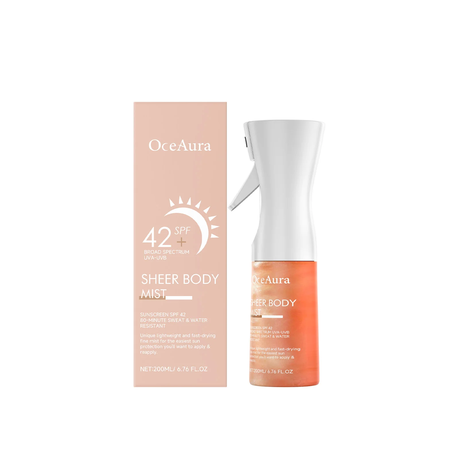 Facial Sunscreen Spray Strong Moisturizing Rapid Absorption Refreshing Not Sticky Isolate Uv Anti Oxidation Body Sunblock Cream
