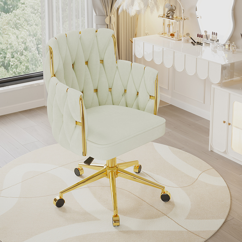 Sillas de oficina de terciopelo ligeras de lujo, respaldo moderno, cómodas sillas para salón de manicura, tocador, sillón, silla para sala de estar