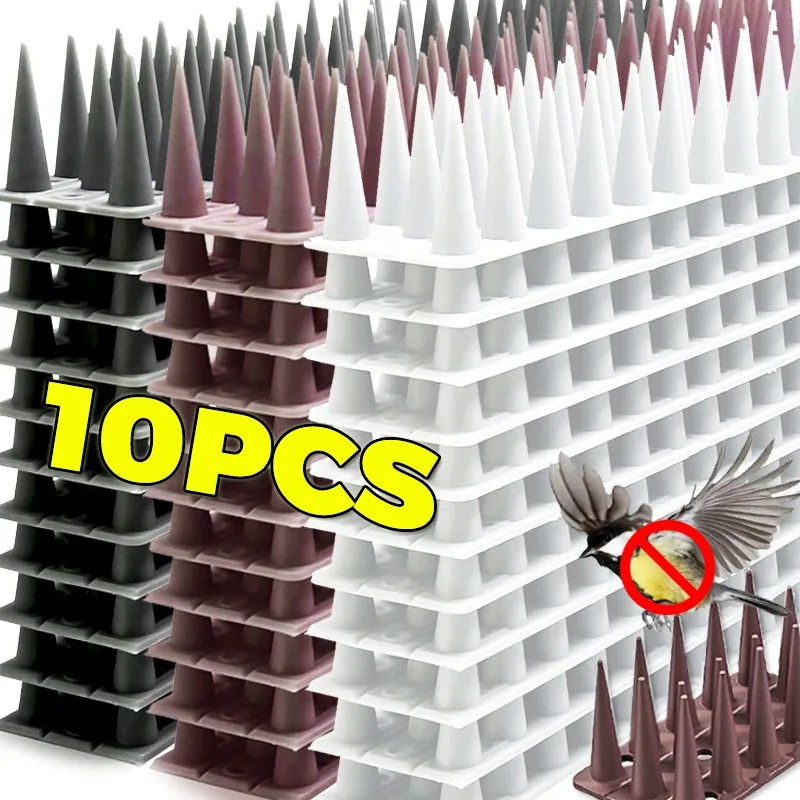 1/10x Plastic Anti-Bird Spikes Garden Anti-theft Deterrent Spikes Fence Wall Pigeon Cat Proof Prevent Tools Anti Climb Cat Spike