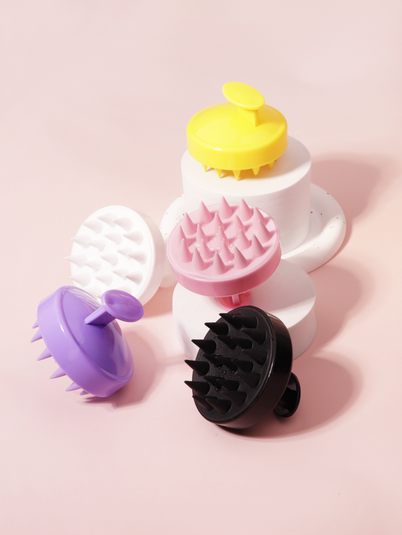 1 spazzola per shampoo per massaggiatore per cuoio capelluto, spazzola per la pulizia del cuoio capelluto, silicone, per la rimozione della forfora, spazzola per la crescita dei capelli
