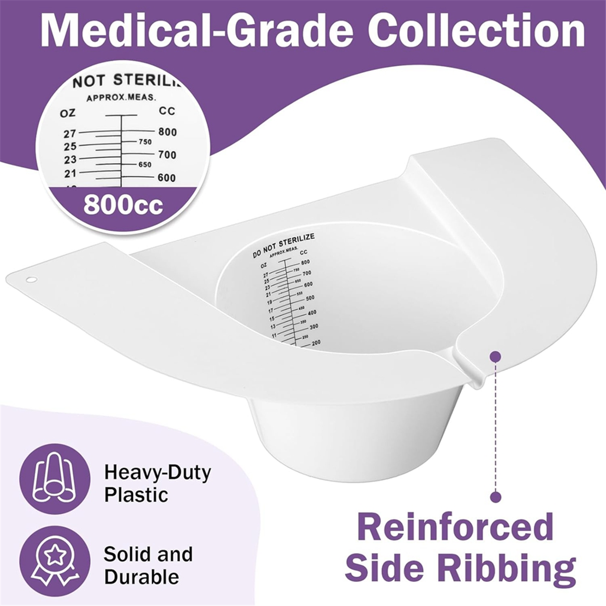 トイレ用尿ハット、便サンプル収集キット、尿収集カップ、10個