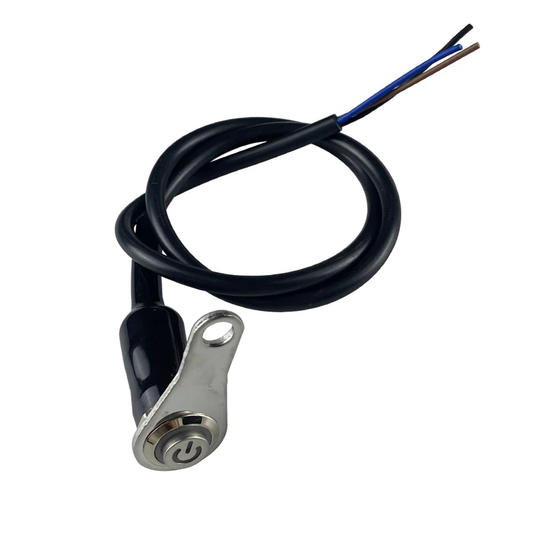 Interruptor LED de encendido + apagado para motocicleta, montaje en manillar, aleación de aluminio, resistente al agua, 12V, lámparas de luz antiniebla, bocina de motocicleta, interruptor de botón