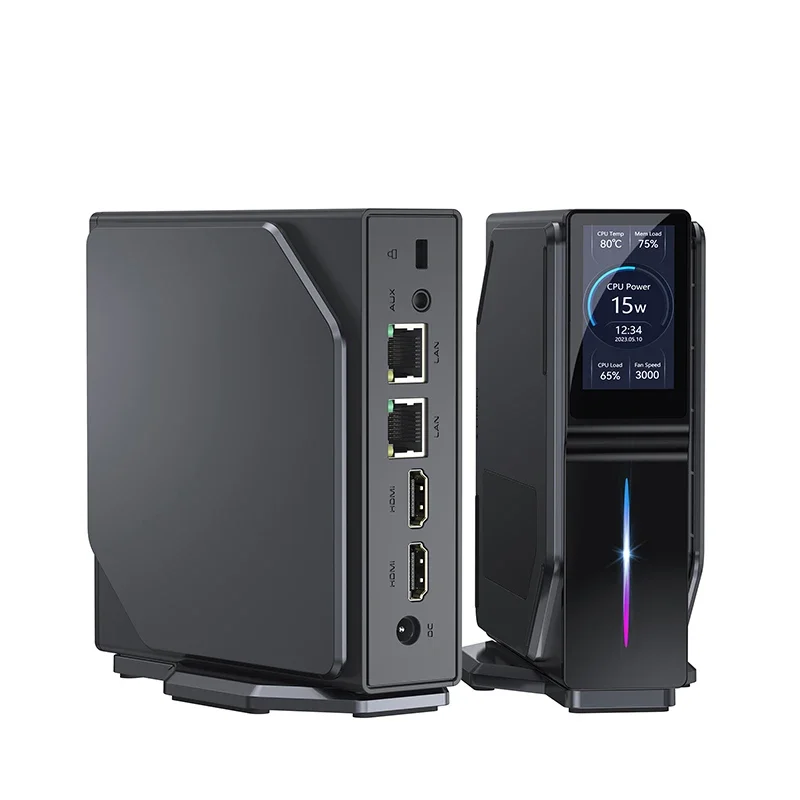 S1 Intel Twin Lake N150 Mini PC Windows 11 Pro NUC DDR4 M.2 SSD Dual Gigabit LAN Computadora de escritorio de oficina pequeña