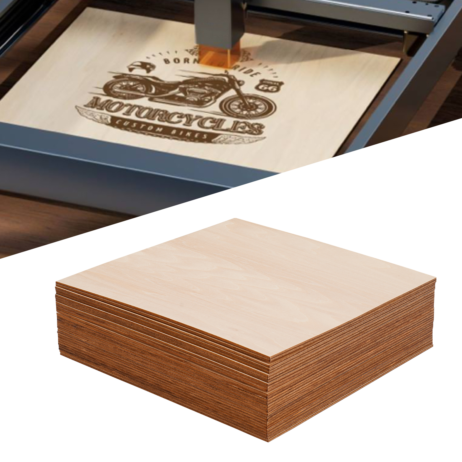 30-Piece Basswood Sheets 3mm Thickness Smooth Edges High Strength for Crafting, Furniture, Packaging & Home DIY Projects