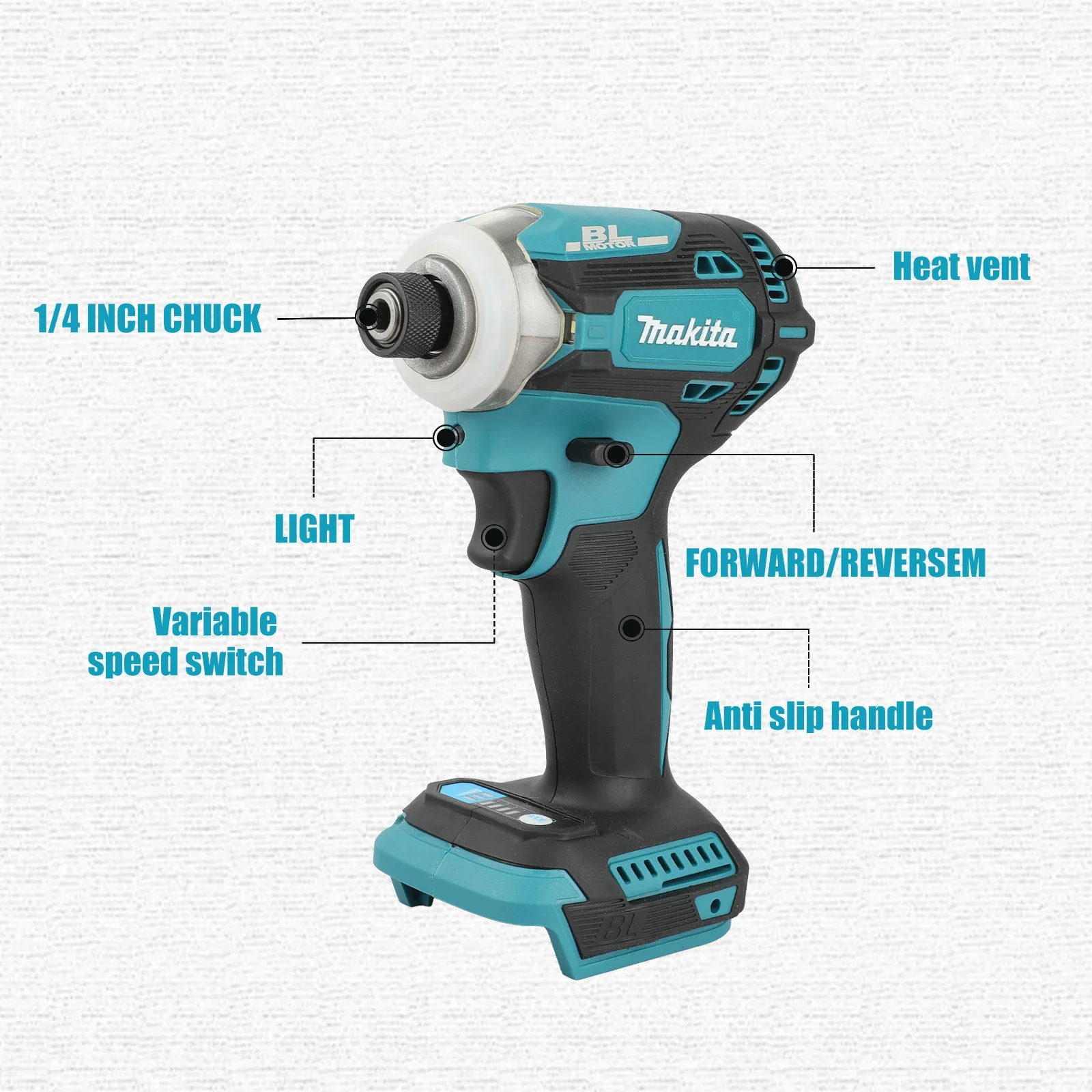 Makita DTD171 Avvitatore a percussione a batteria Utensili elettrici senza spazzole, Motore Bare Tool power makita 18v tools Makita utensili elettrici