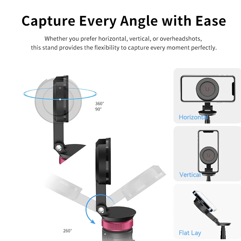 Ulanzi MT-84 1.53m Magnetic Tripod 360° Rotation 10m Remote Control Smartphone Extension Tripod for Selfie Live Streaming Vlog