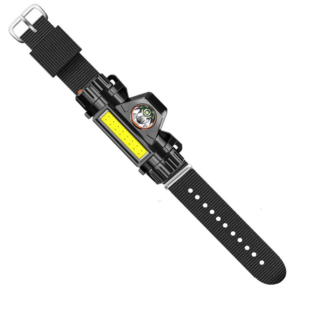 Led branco portátil luz pulseira noite ciclismo correndo lâmpada de pesca pulseira pulseira usb lanterna