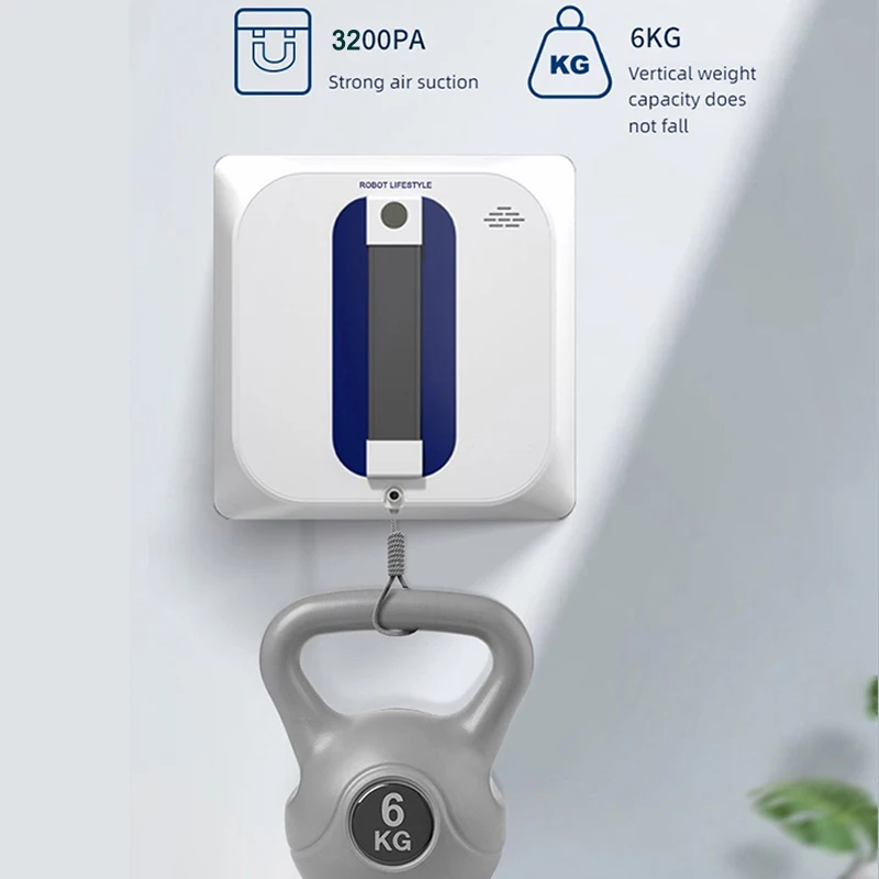 2025 Window Washer Robot Automatic Spray Water Robotic Glass Cleaner, 3200Pa Suction, Tuya APP Remote Control, Voice Prompt