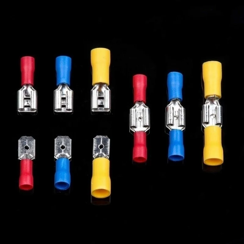 280PCS Insulated Cable Connector Electrical Wire Crimp Spade Butt Ring Fork Set Ring Lugs Rolled Terminals Assorted Kit