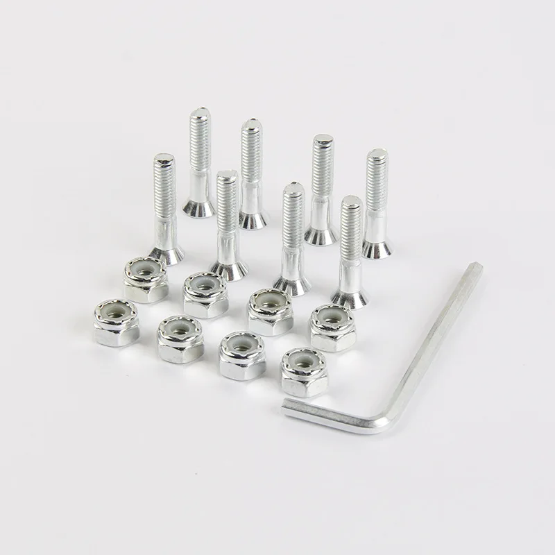 8 Chiếc Ván Trượt Xe Tải Vít Miếng Dán Cường Lực M5x25/29/32/38/44/50Mm Gắn Bu Lông chống Rỉ Sét Thép Carbon Bền Cầu Móng Tay Các Loại Hạt