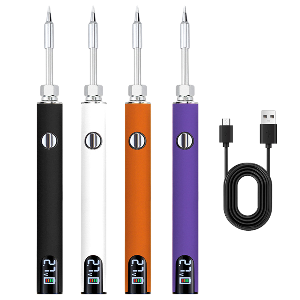 510 ด้าย MINI ชุดบัดกรีเหล็ก 3 เกียร์ปรับแรงดันไฟฟ้า 650mAh แบตเตอรี่รถเข็นปากกาสมาร์ทปากกาชุดเครื่องมือเชื่อมปากกา