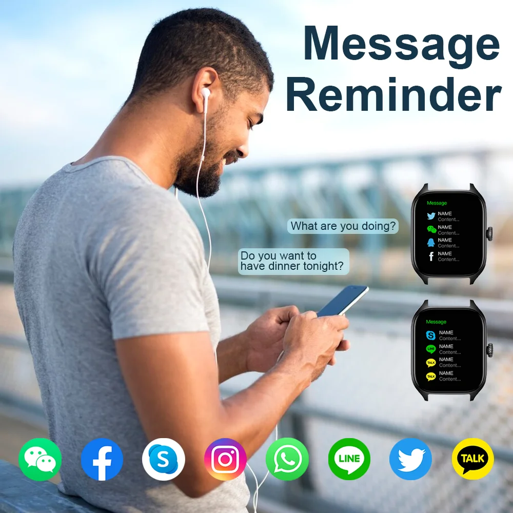 LAXASFIT H9 inteligentny zegarek wybieranie przyjmowanie połączeń śledzenie ćwiczeń tętno monitor snu Smartwatch Bluetooth mężczyzna kobieta prezent