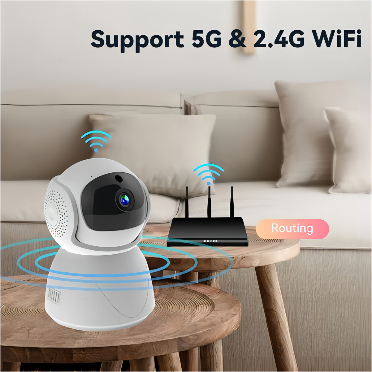 5G YI IoT WiFi 스마트 IP 카메라 2MP/5MP AI 인간 감지 컬러 야간 감시 감시 카메라 스마트 라이프 베이비 모니터 스마트 홈