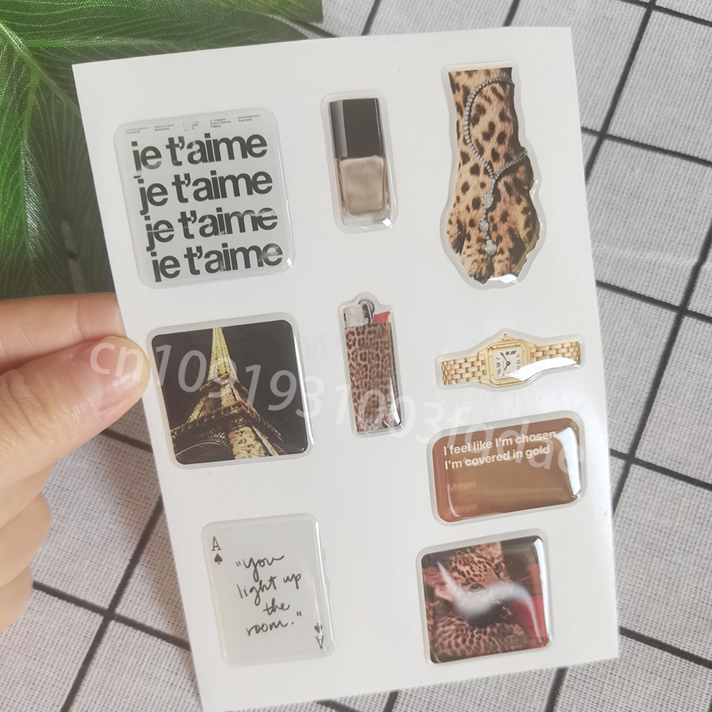 ส่วนบุคคล 3D เคสโทรศัพท์โดมสติกเกอร์อีพ็อกซี่เรซิ่นที่กําหนดเอง iPad ป้ายซิลิโคนตกแต่งคริสตัลเจลโลโก้เยลลี่น่ารัก DlY รูปร่าง