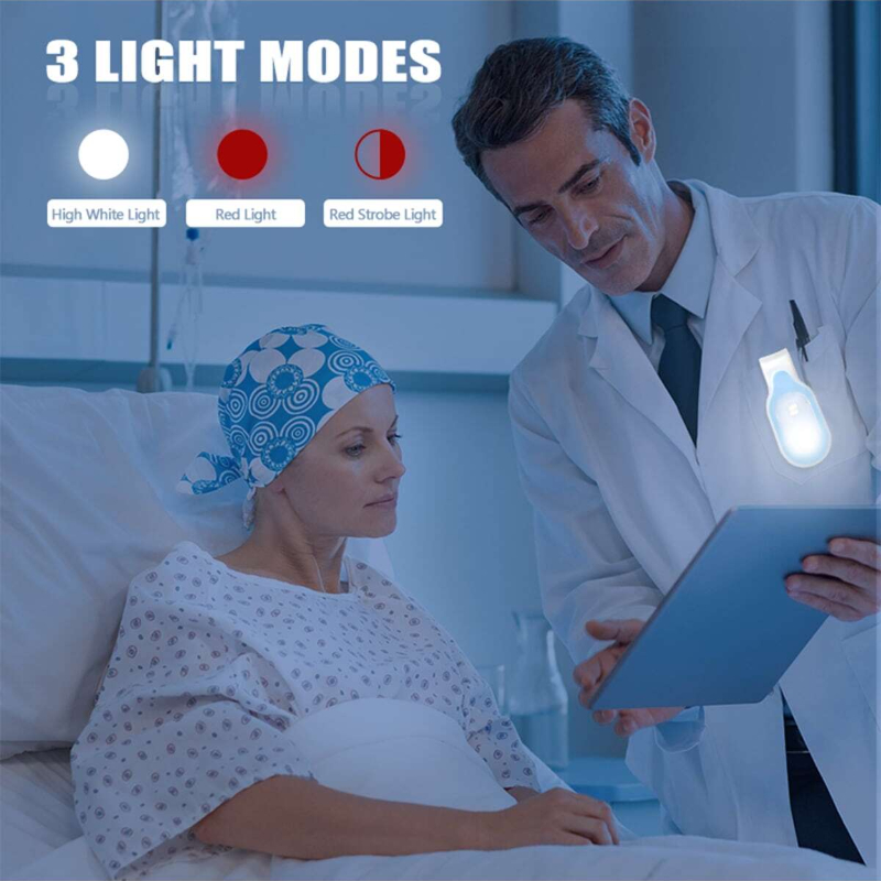 Freihändige LED-Taschenlampe mit starkem Magnetclip und Schlüsselanhänger – Sicherheits-Nachtlicht für Stillen, Spaziergänge, Laufen, Notfall
