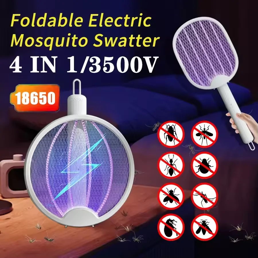 折りたたみ式電気蚊キラーザッパー Raqueta Mata Electrico USB 充電式 Zanzare Mata Fly Tue Mouche de Anti Mosquitos