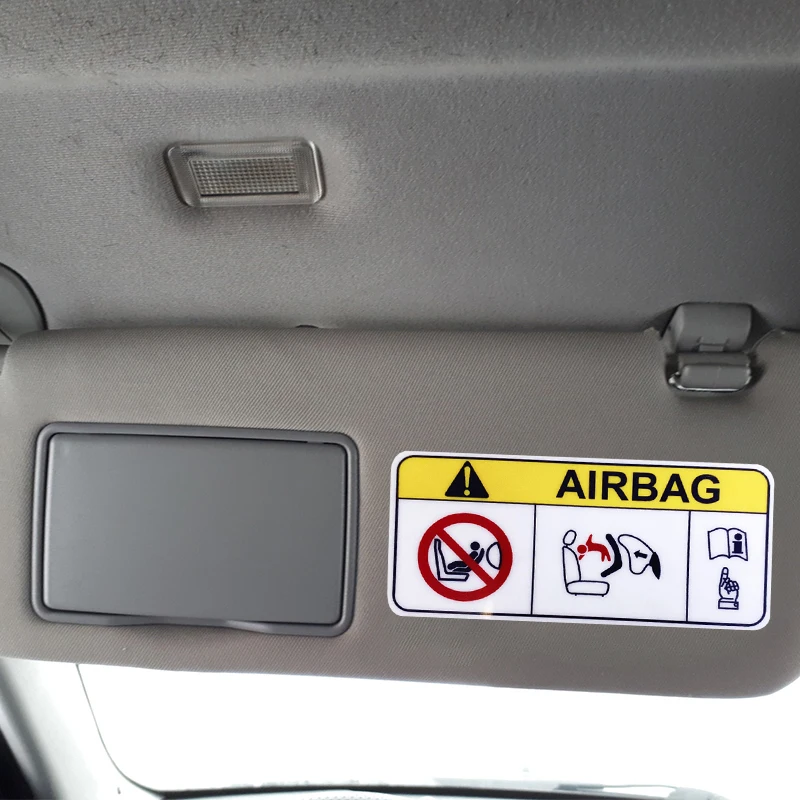 ถุงลมนิรภัยรถสติกเกอร์กันน้ําไวนิล Decal รถอุปกรณ์เสริม Pegatinas Para Coche DIY จัดแต่งทรงผม
