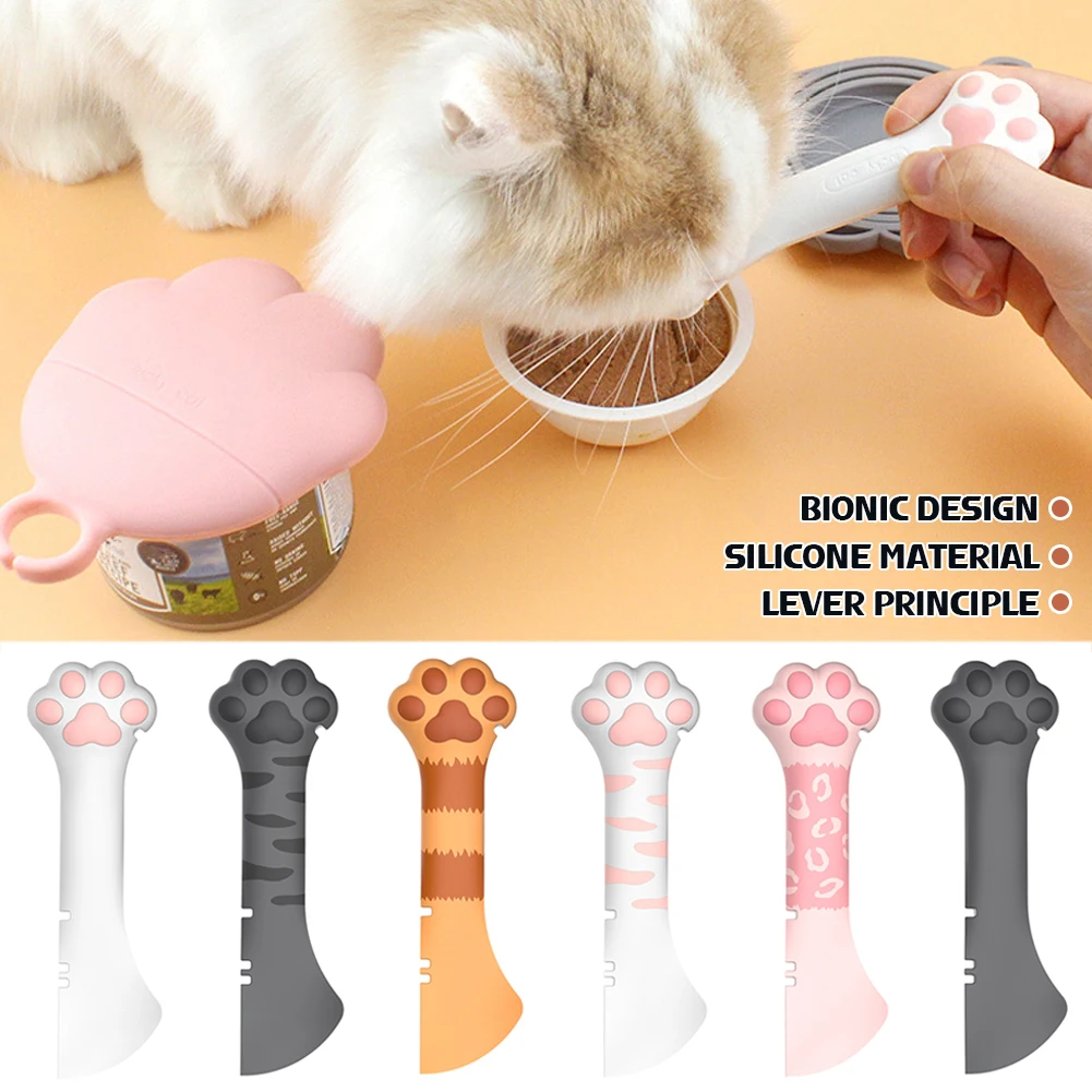 Cuchara multifunción enlatada para mascotas, abridor de tarros, alimentación para cachorros, mezcla, cuchara húmeda y seca, accesorios para perros y gatos, pala alimentadora, vajilla para mascotas