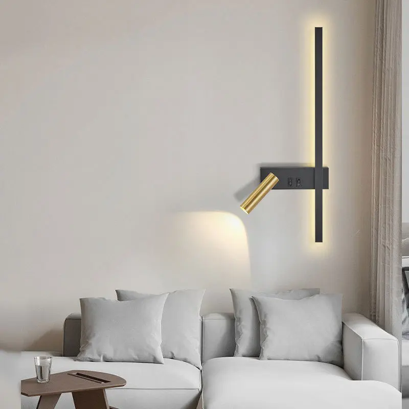 Aplique de pared LED ajustable moderno para dormitorio, mesita de noche, sala de estar, fondo de sofá, lámpara de pared, accesorio de iluminación brillante, decoración del hogar