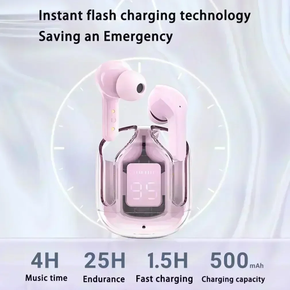 オリジナル HK3 TWS 透明ワイヤレス Bluetooth ヘッドセットサウンドワイヤレスイヤホン品質の Bluetooth 5.3 ヘッドフォン