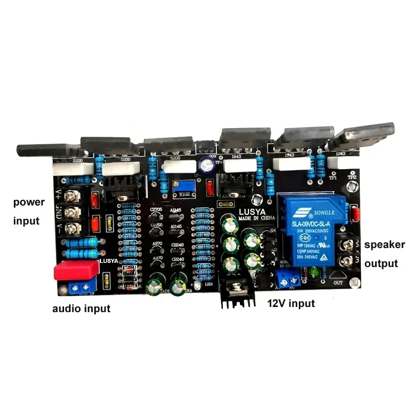 Upgraded Version 300W Mono Power Amplifier 1943 + 5200 High Power Tube Amp Board With Speaker Protection Relay