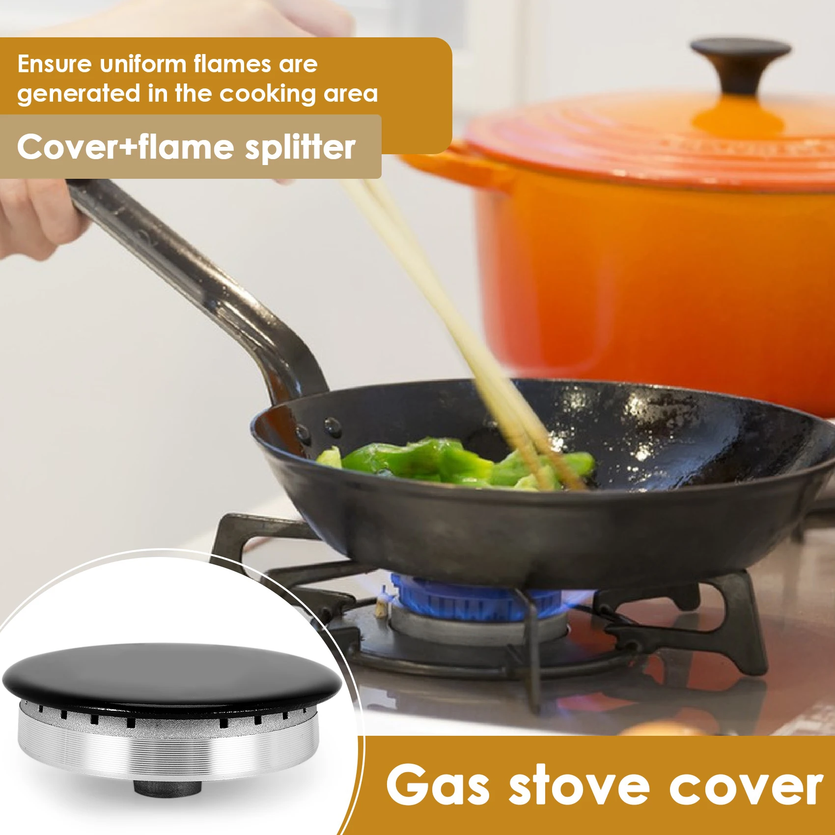 Newest Cooker Hat Set Stove Lid Upgraded, Oven Gas Hob Burner Crown Flame Cap, Gas Burner Flame Cap Fits Most Gas Stove Burners